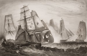 Comportamento intrepido del Capitano Charles Napier nella Brigata Recruit di H.M. da 18 cannoni per cui fu nominato alla D